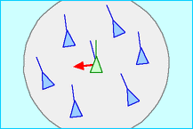 Alignment rule diagram for Boids