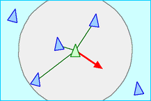 Separation rule diagram for Boids